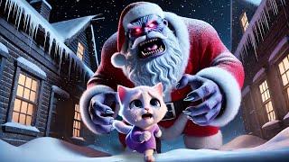 Kittens and Scary Santa Monster #cat #cute #ai #catlover #catvideos #cutecat  #aicat