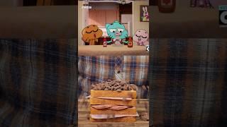 Sampling Gumball's Saucy Sloppy Sandwich Surprise! #shorts #gumball #peanutbutter #sandwich