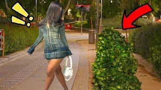 Epic Scares and Crazy Reactions from People in Madrid ! Bushman Prank