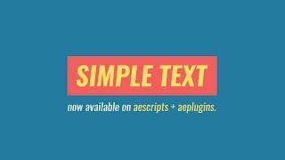 SimpleText for After Effects now available on aescripts + aeplugins.