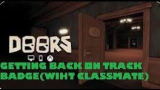 Getting Back on track badge on roblox doors with  @superbloxergamer