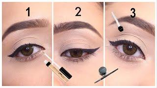 3 Eyeliner looks with 3 different technique || Very easy beginner friendly eyeliner tutorial||Shilpa