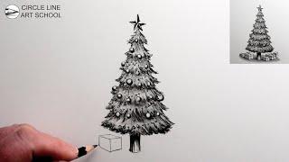 Christmas Tree Drawing Tutorial: Pencil Sketch for Beginners