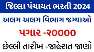 જિલ્લા પંચાયત ભરતી 2024//અલગ અલગ ભરતી//20000 પગાર નોકરી/Gujarat Government Job/MSWTips