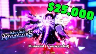 Spending $25,000 ROBUX On Secret Illusionist (Transcended) | Anime Adventures Re-release!