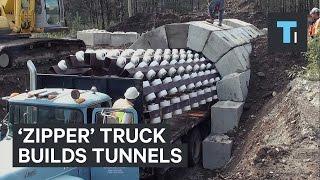 'Zipper' truck builds tunnels