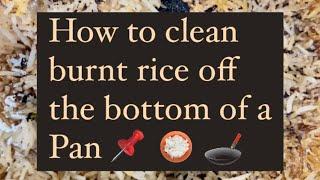 Clean burnt rice off the bottom of a Pan #cleaningburntpan #kitchenhacks #dailylifehackswith_neha