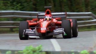 BEST SOUND: Dallara GP2, 4.0l V8, +600hp! David Hauser at fastest Hillcimb St-Ursanne 2016