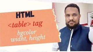 html table and width height attribute | MQ Tech
