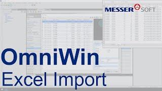 OmniWin - Parts and Plates Import from Excel