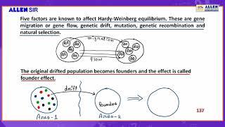 BIOLOGY Sample Video Lecture 'FOUNDER EFFECT' - ALLEN SIR for NEET (UG) 2021 Revision