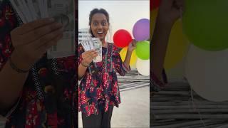 Flying one lakh rupees into air