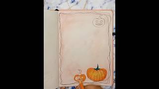 Halloween theme is Ready #pumpkin #art #artjournal #youtubeshorts #shorts