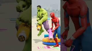 SPIDER-MAN AND HULK SAVES BABY #spiderman #gta5 #shorts