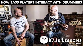 How Bass Players Interact with Drummers: Being Conversational with the Kick Drum /// Bass Lesson