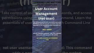 Manage your User | 'net user' Tricks | Command Line Masters