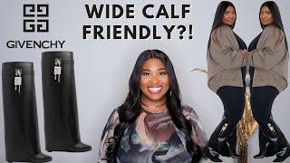 GIVENCHY SHARK LOCK BOOTS!  REVIEW+ TRY ON! WIDE CALF FRIENDLY! POCKETSANDBOWS