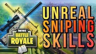 UNREAL SNIPING SKILLS and FUNNY MOMENTS!!! (Fortnight Battle Royale)