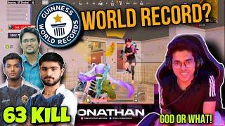 JONATHAN & TEAM ka WORLD RECORD? | 63 KILL | MVP? | Lolzzz | Mayuarbhai | Kiki | TEAM BACKUP | MNS