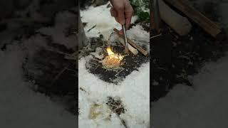 How To Start A Fire In Soaking Wet Conditions #survival #camping #bushcraft #fire