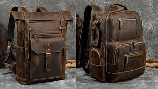 7 Кожаные мужские рюкзаки с Алиэкспресс Leather Men's Backpacks Крутые вещи с Aliexpress Мода 2023