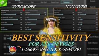 2025 Best Sensitivity Settings For All Mobile Non Gyro And Gyroscope  | PUBG MOBILE |