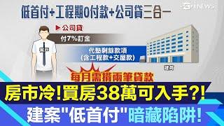 房市冷！買房38萬就能入手?!建案「低首付」背後竟暗藏陷阱｜房市｜房地產｜三立iNEWS高毓璘 主播｜投資理財、財經新聞 都在94要賺錢