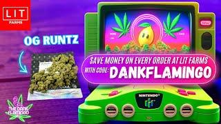 Trying OG Runtz THCa Budget Zip from Lit Farms! Dankin With The Flamingos Cannabis Review!!