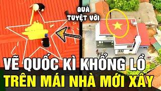 Gia đình thiết kế MÁI NHÀ ĐỎ, vẽ sao vàng 5 cánh rực rỡ được dân mạng KHEN NGỢI HẾT LỜI | TÁM TV