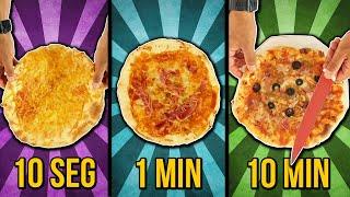 10 Seg vs 1 Min vs 10 Min PIZZA ¿Cuál prefieres?