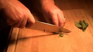 Chef James Demonstrates Chiffonade