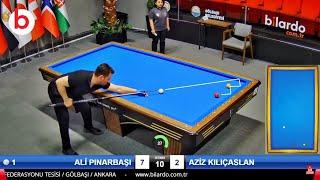 ALİ PINARBAŞI vs AZİZ KILIÇASLAN | 3Cushion Billiards Championship Stage 1 -A- 2024 ANKARA