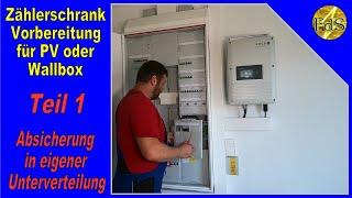 Zählerschrank Vorbereitung PV oder Wallbox / Wallbox Sicherungskasten /Pv Anlage Sicherungskasten.