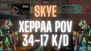 Cloud9 Xeppaa POV Skye on Split 34-17 K/D (VALORANT Pro POV)