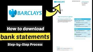 How to download Barclays bank statement from app ¦¦ Barclays Paperless Bank Annual Statement CSV