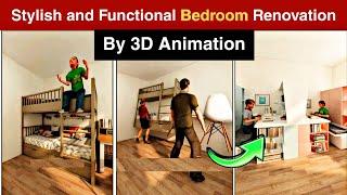 Transforming A Small Bedroom For Two Kids | Stylish and Functional Bedroom Renovation