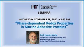 "Phase-dependent Redox Properties in Marine Adhesive Proteins"