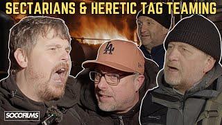 Sectarians & Heretic interrupt the Gospel presentation James behaviour escalates | Speakers' Corner