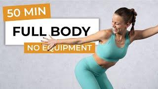 50 MIN FULL BODY PILATES WORKOUT | No Equipment