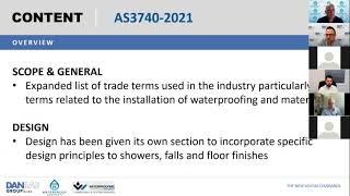 Danrae's Waterproofing Standards Seminar - AS3740 2021 - September 2021