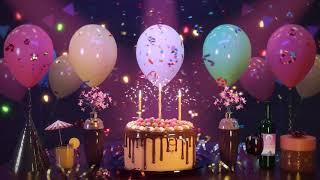 Animated Happy Birthday Song with magical cake appearance  in 4K