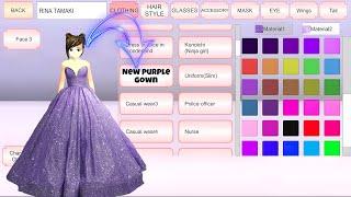 HOW TO MAKE NEW “PURPLE GOWN” DRESS || SAKURA SCHOOL SIMULATOR || NEW TUTORIAL VIDEO️