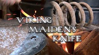 Hand Forged from Reclaimed Coil Spring – Viking Maiden’s Knife