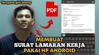 Cara membuat surat lamaran kerja yang baik dan benar di hp android terbaru 2022 - 100% Mudah