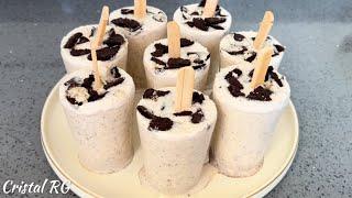 Postre para vender fácil y delicioso;)Paletas heladas de Oreo