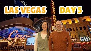 Las Vegas Day 5 - Bucca Di Beppo, Fremont st fun, whiskey liquor up drinks & Evel Pie pizza!