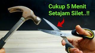 Cukup 5 menit..!! Cara cepat mengasah gunting tumpul agar tajam seperti silet