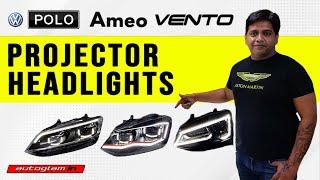 VOLKSWAGEN POLO, VENTO,AMEO PROJECOR HEADLAMPS, 1 YEAR WARRANTY, AUTOGLAM