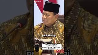 PRESIDEN PRABOWO RAPAT PERDANA MEMINTA MENTRI KERJA EFEKTIF & EFISIEN || #prabowo #shortvideo