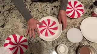 How to make Peppermint candy using Dollar tree styrofoam discs